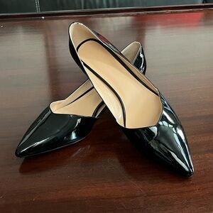 Sleek Black Patent Women's Loafers Size 12.5